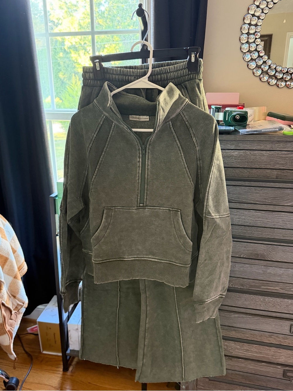 ZENANA Olive Pullover Hoodie Set